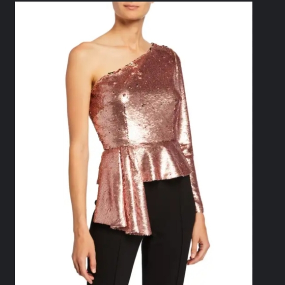 Aidan by Aidan Mattox Tops - Aidan Mattox rose gold sequin blouse